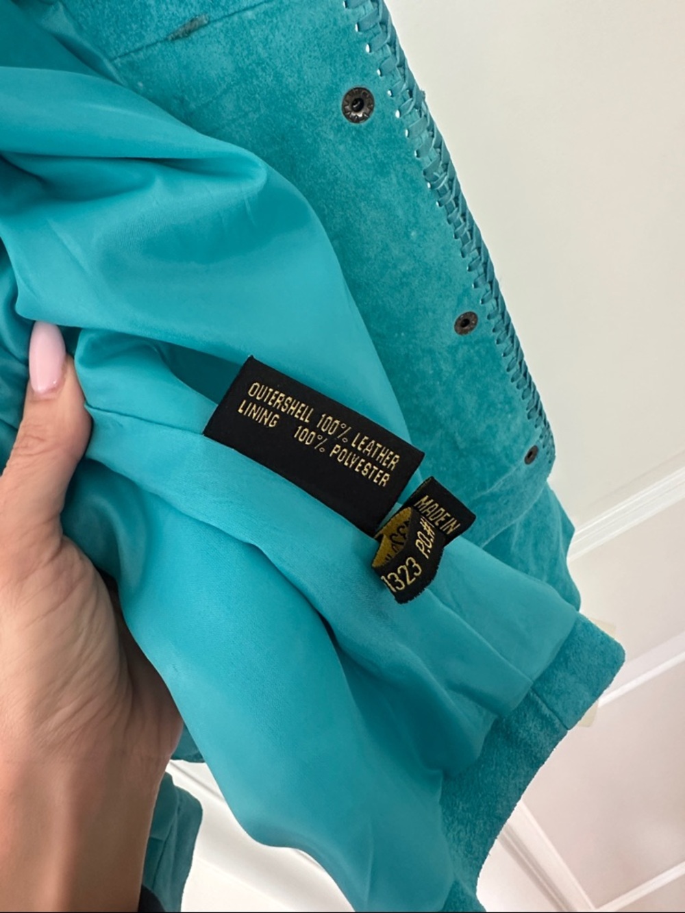 Scully Teal Suede Leather Fringe Western Jacket - Picture 13 of 16